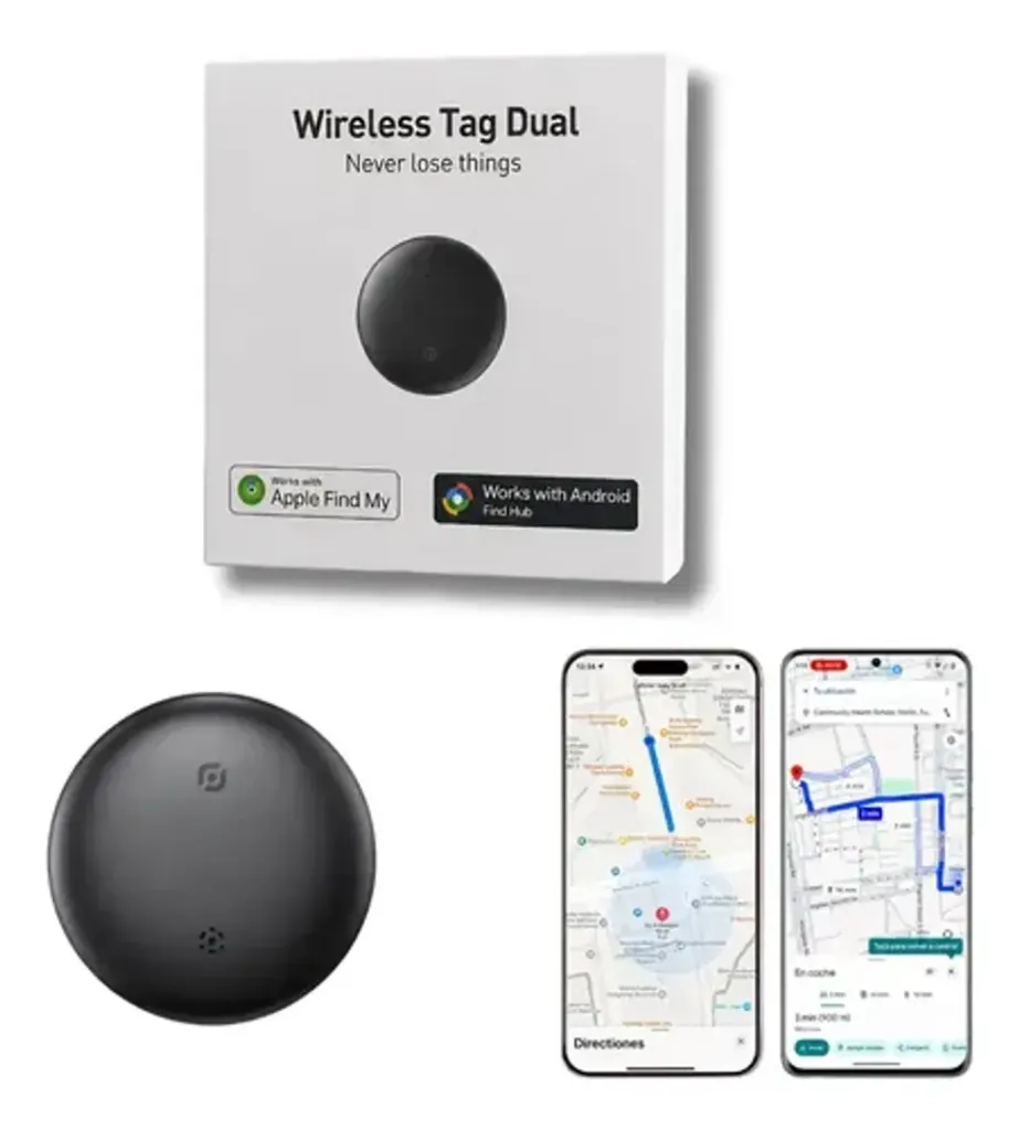 LOCALIZADOR BLUETOOTH GPS COMPATIBLE CON iOS Y ANDROID REDONDO N6-2