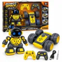 ROBOT SPACE 2 EN 1 CON CARRO STUNT 360