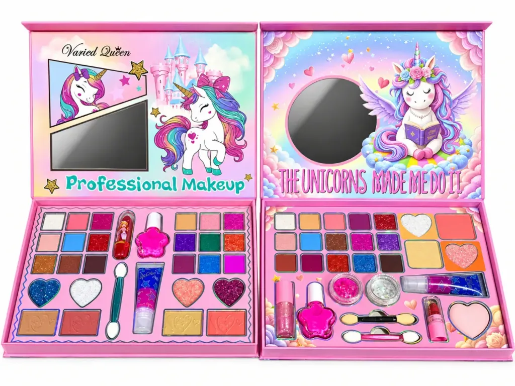 KIT DE MAQUILLAJE INFANTIL CON ACCESORIOS QUENN