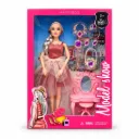 MUÑECA MODEL CON ACCESORIOS Y TOCADOR