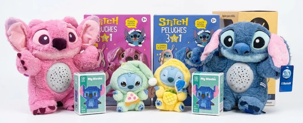 [BOD-JUG-083] COMBO STITCH PELUCHE PROYECTOR LLAVERO Y LEGO 3 EN 1