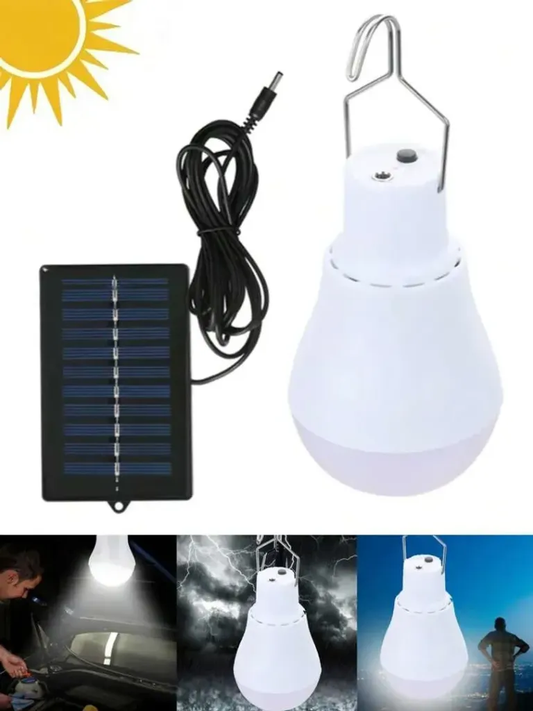 [BOD-HOG-172] BOMBILLO RECARGABLE CON PANEL SOLAR 500 maH