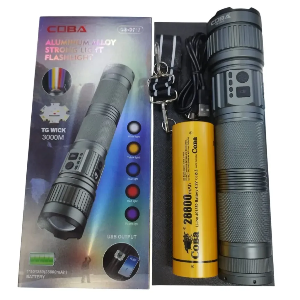 LINTERNA GRANDE POTENTE COBA CB-G910